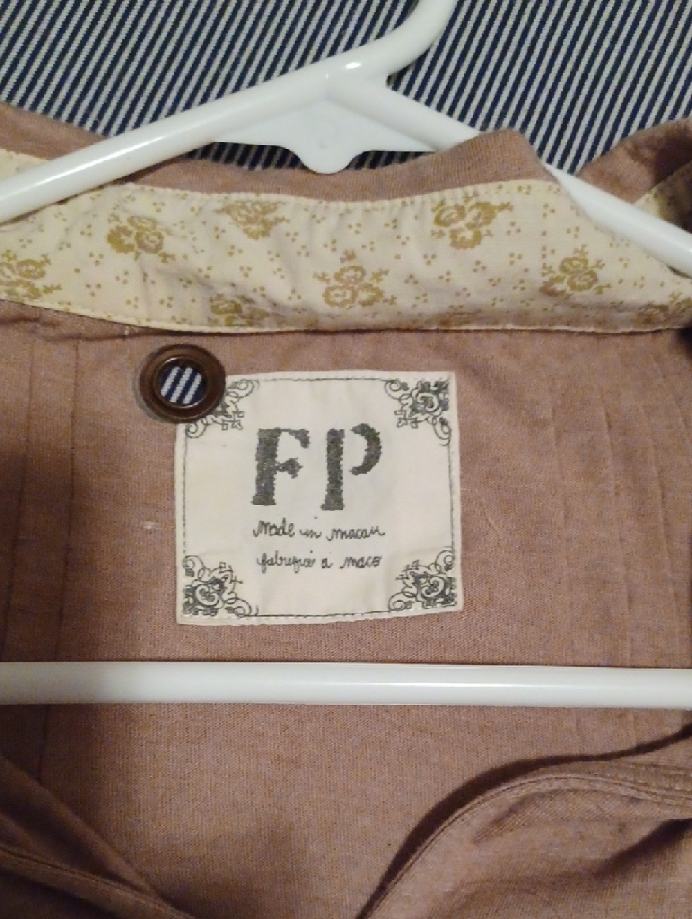 <> Free People Light Brown Layered Tunic Top Women's Size Large - Picture 7 of 14